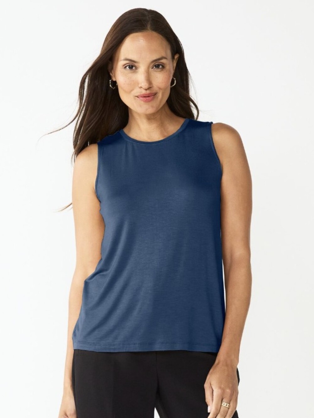 Nine West Essential High Neck Sleeveless Tank Top NWT Large